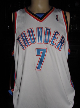 2015 Russell Westbrook Game Worn Oklahoma City Thunder Jersey with, Lot  #81372